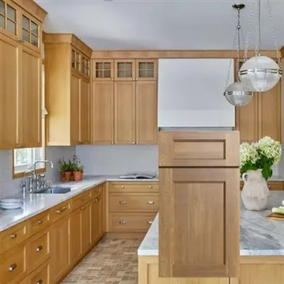 Naturligt trä Shaker köksskåp